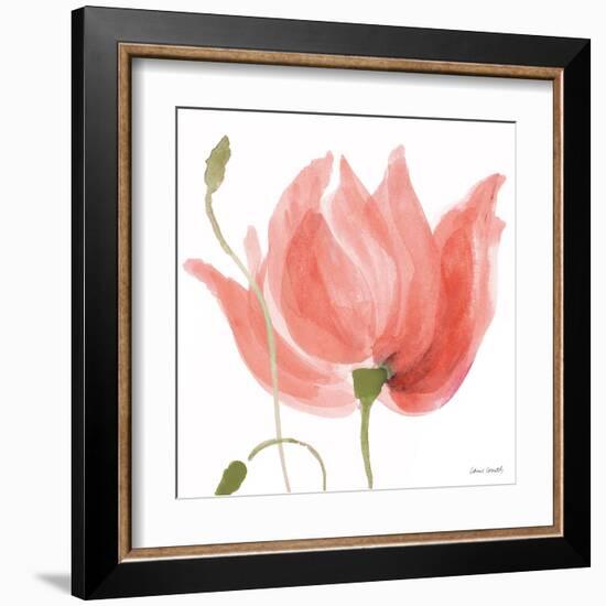 Floral Sway Peach II-Lanie Loreth-Framed Art Print