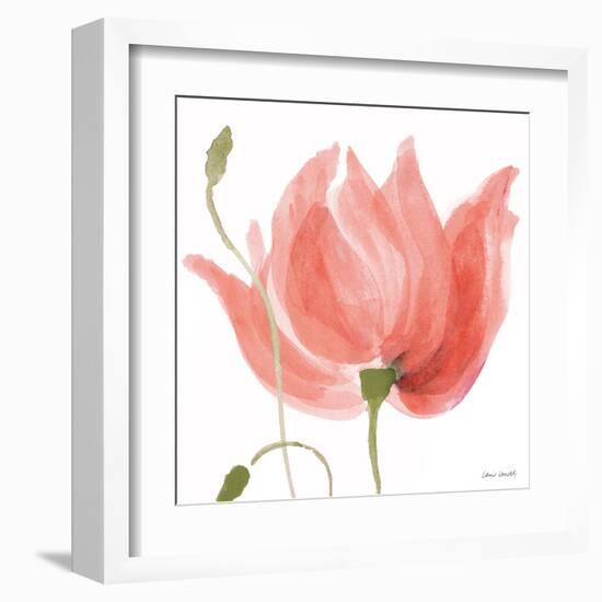 Floral Sway Peach II-Lanie Loreth-Framed Art Print