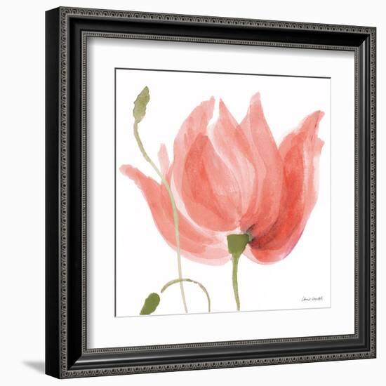 Floral Sway Peach II-Lanie Loreth-Framed Art Print