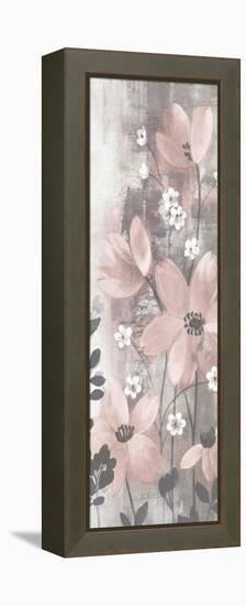 Floral Symphony Blush Gray Crop I-Silvia Vassileva-Framed Stretched Canvas