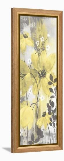 Floral Symphony Yellow Gray Crop II-Silvia Vassileva-Framed Stretched Canvas