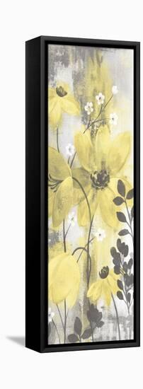 Floral Symphony Yellow Gray Crop II-Silvia Vassileva-Framed Stretched Canvas