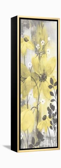 Floral Symphony Yellow Gray Crop II-Silvia Vassileva-Framed Stretched Canvas