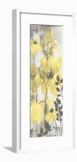 Floral Symphony Yellow Gray Crop II-Silvia Vassileva-Framed Art Print