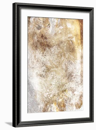 Floral Takeover Gold-Jace Grey-Framed Art Print