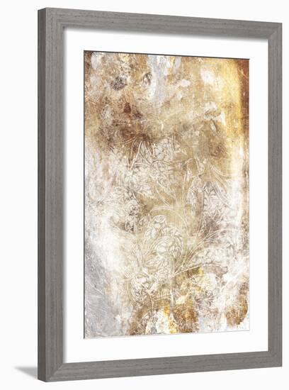 Floral Takeover Gold-Jace Grey-Framed Art Print