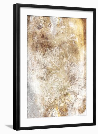 Floral Takeover Gold-Jace Grey-Framed Art Print