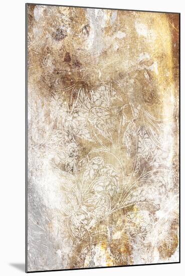 Floral Takeover Gold-Jace Grey-Mounted Art Print