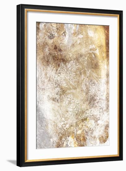 Floral Takeover Gold-Jace Grey-Framed Art Print
