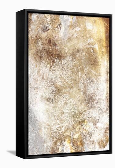 Floral Takeover Gold-Jace Grey-Framed Stretched Canvas