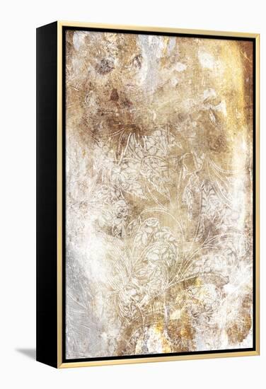 Floral Takeover Gold-Jace Grey-Framed Stretched Canvas