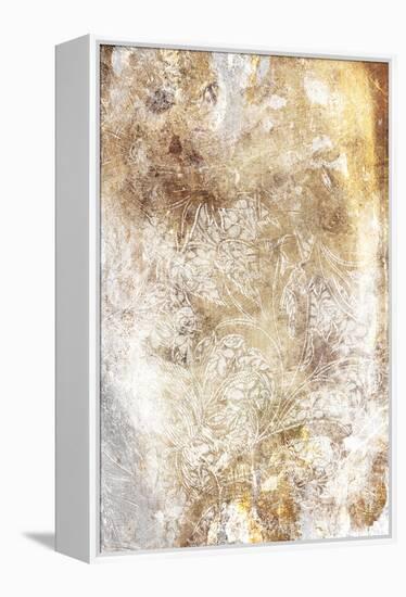 Floral Takeover Gold-Jace Grey-Framed Stretched Canvas