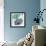 Floral Teal and Blue Hues Mate-Milli Villa-Framed Art Print displayed on a wall