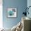 Floral Teal and Blue Hues-Milli Villa-Framed Art Print displayed on a wall