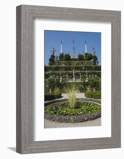 Floral terraces, Isola Bella, Lake Maggiore, Stresa, Borromean Islands, Italian Lakes, Piedmont, It-James Emmerson-Framed Photographic Print