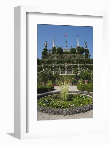 Floral terraces, Isola Bella, Lake Maggiore, Stresa, Borromean Islands, Italian Lakes, Piedmont, It-James Emmerson-Framed Photographic Print