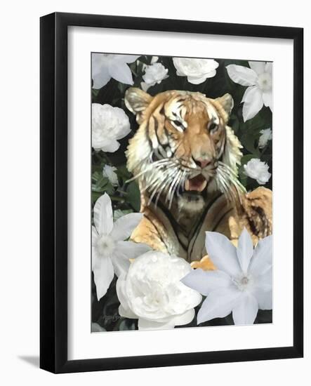 Floral Tiger-Diane Stimson-Framed Art Print