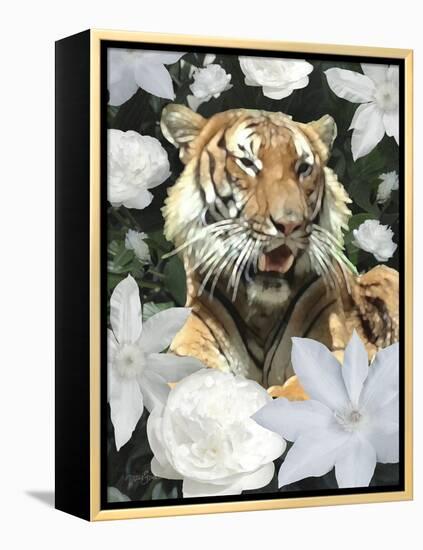 Floral Tiger-Diane Stimson-Framed Stretched Canvas