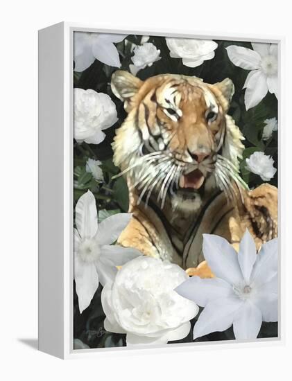 Floral Tiger-Diane Stimson-Framed Stretched Canvas