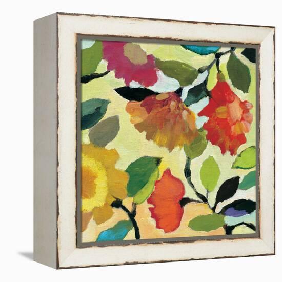 Floral Tile 1-Kim Parker-Framed Premier Image Canvas