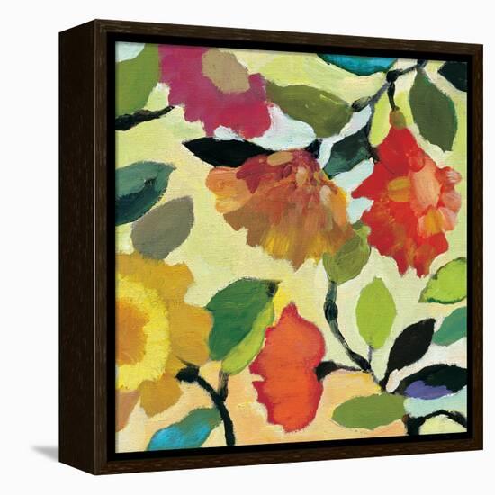 Floral Tile 1-Kim Parker-Framed Premier Image Canvas