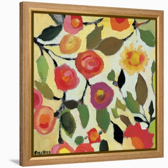 Floral Tile 2-Kim Parker-Framed Premier Image Canvas