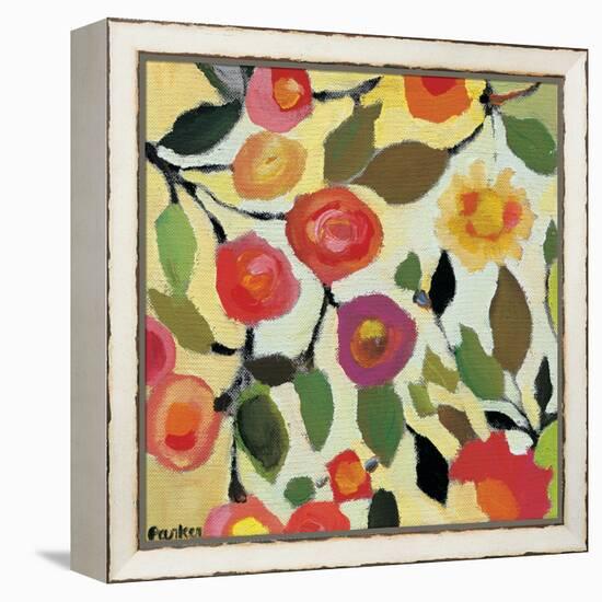 Floral Tile 2-Kim Parker-Framed Premier Image Canvas
