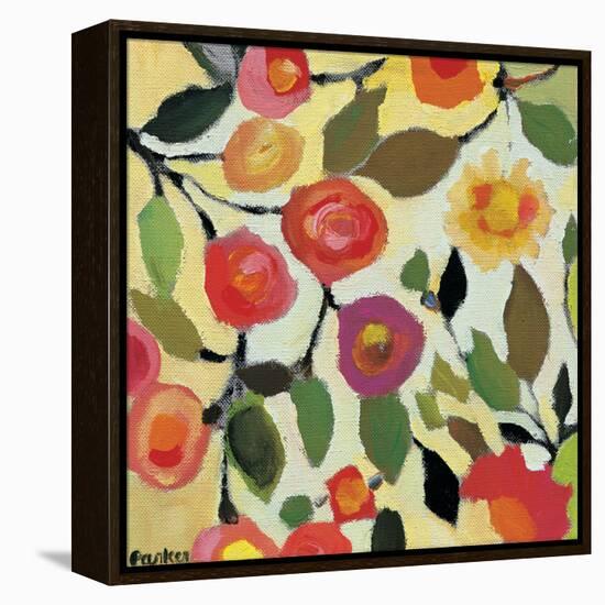 Floral Tile 2-Kim Parker-Framed Premier Image Canvas