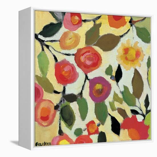 Floral Tile 2-Kim Parker-Framed Premier Image Canvas