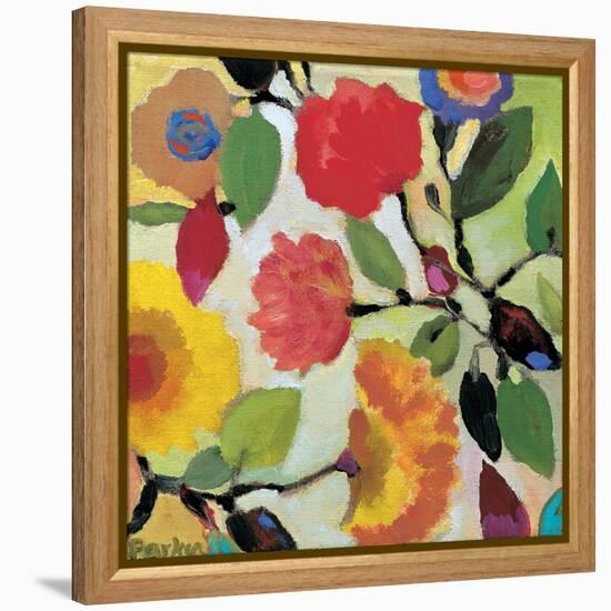 Floral Tile 3-Kim Parker-Framed Premier Image Canvas