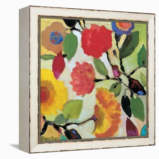 Floral Tile 3-Kim Parker-Framed Premier Image Canvas