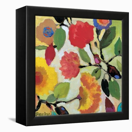 Floral Tile 3-Kim Parker-Framed Premier Image Canvas