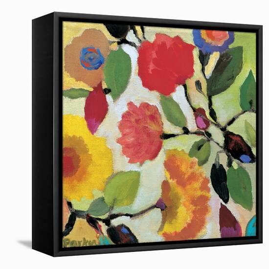 Floral Tile 3-Kim Parker-Framed Premier Image Canvas