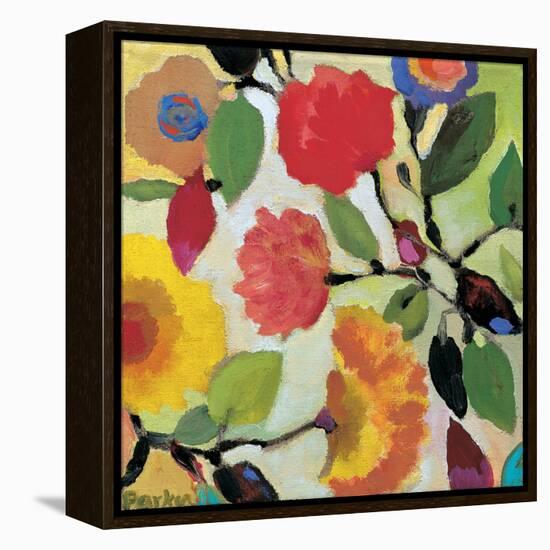 Floral Tile 3-Kim Parker-Framed Premier Image Canvas