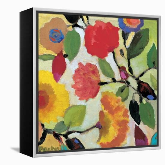 Floral Tile 3-Kim Parker-Framed Premier Image Canvas