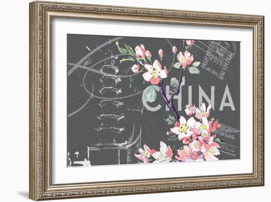 Floral Travel China-null-Framed Giclee Print