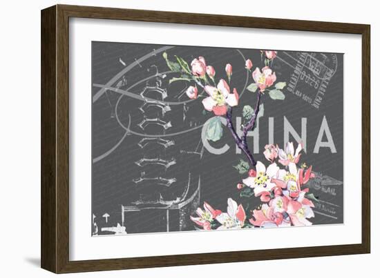 Floral Travel China-null-Framed Giclee Print