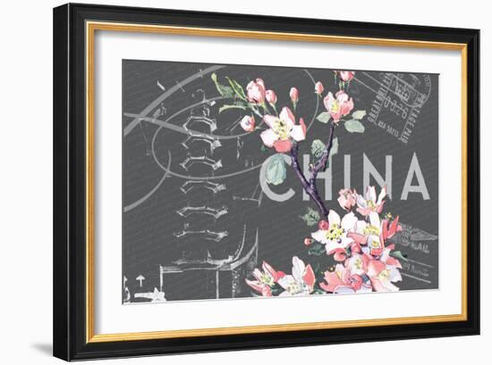 Floral Travel China-null-Framed Giclee Print