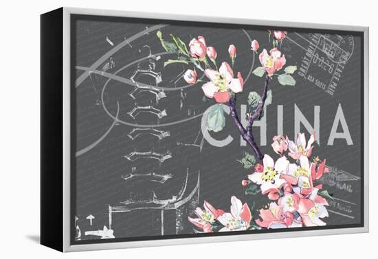 Floral Travel China-null-Framed Premier Image Canvas