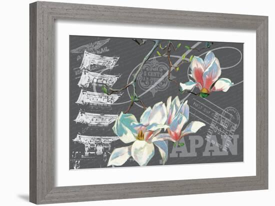 Floral Travel Japan-null-Framed Giclee Print