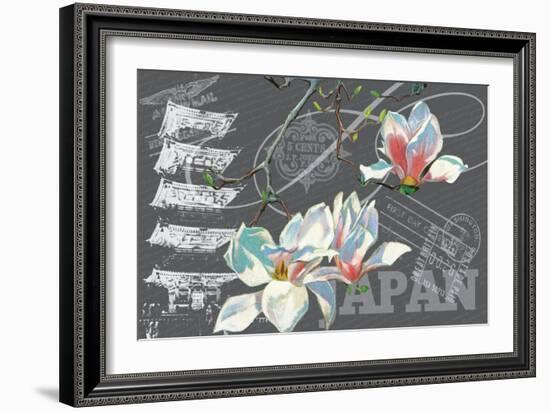 Floral Travel Japan-null-Framed Giclee Print