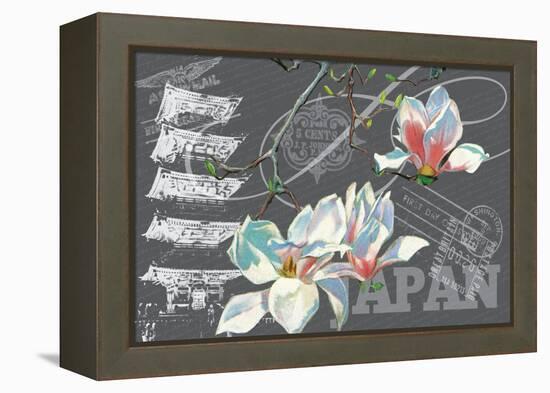 Floral Travel Japan-null-Framed Premier Image Canvas