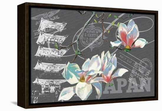 Floral Travel Japan-null-Framed Premier Image Canvas