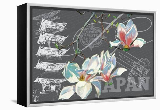 Floral Travel Japan-null-Framed Premier Image Canvas