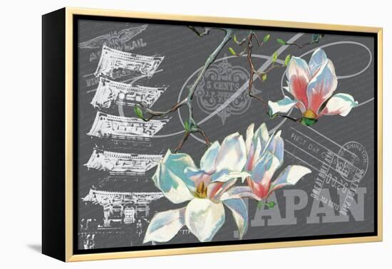 Floral Travel Japan-null-Framed Premier Image Canvas