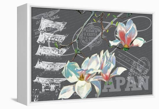 Floral Travel Japan-null-Framed Premier Image Canvas