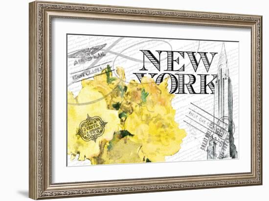 Floral Travel New York 2-null-Framed Giclee Print