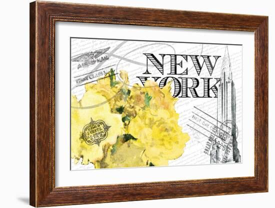 Floral Travel New York 2-null-Framed Giclee Print