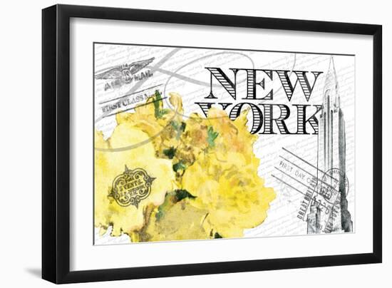 Floral Travel New York 2-null-Framed Giclee Print