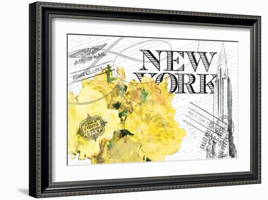 Floral Travel New York 2-null-Framed Giclee Print